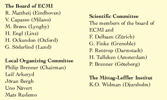     The Board of ECMI  R. Mattheij (Eindhoven)  