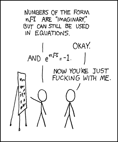 e^(i*pi) = -1