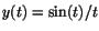 $y(t)=\sin(t)/t$