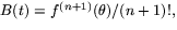$B(t)=f^{(n+1)}(\theta)/(n+1)!,$