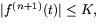 $\vert f^{(n+1)}(t)\vert\leq K,$