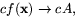 $cf(\mathbf{x})\rightarrow cA,$