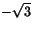 $-\sqrt{3}$
