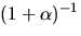 $(1+\alpha)^{-1}$