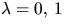 $\lambda =0,\,1$