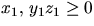 $x_{1},\,y_{1}z_{1}\geq 0$