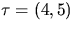$\tau=(4,5)$