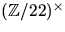 $(\mathbb Z/22)^{\times}$