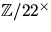 $\mathbb
 Z/22^{\times}$