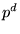 $p^{d}$