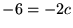 $-6=-2c$