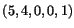 $(5,4,0,0,1)$