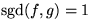 $\mbox{sgd}(f,g)=1$