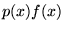 $p(x)f(x)$