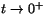 $t\rightarrow 0^{+}$