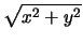 $ \sqrt{{x^{2}+y^{2}}}$