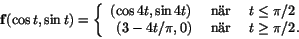 \begin{displaymath}\mathbf f(\cos t,\sin
t)=\left\{
\begin{array}{rcl}
(\cos 4...
...\
(3-4t/\pi,0)&\mbox{ nr }& t\geq \pi/2.
\end{array}\right.\end{displaymath}
