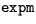% latex2html id marker 173
$ \tt
expm $