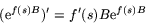 \begin{displaymath}
(\mbox{e}^{f(s)B})'=f'(s)B\mbox{e}^{f(s)B}\end{displaymath}