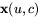 $\mathbf x(u,c)$