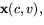 $\mathbf
 x(c,v),$