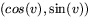 $(cos(v),\sin(v))$