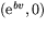 $(\mbox{e}^{bv},0)$