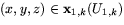 $(x,y,z)\in \mathbf x_{1,k}(U_{1,k})$