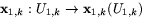 $\mathbf
x_{1,k}:U_{1,k}\rightarrow \mathbf x_{1,k}(U_{1,k})$