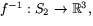 $f^{-1}:S_{2}\rightarrow \mathbb R^{3},$