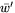$\bar{w}'$