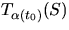 $T_{\alpha(t_{0})}(S)$