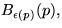 $B_{\epsilon(p)}(p),$