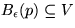$B_{\epsilon}(p)\subseteq V$