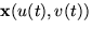$\mathbf x(u(t),v(t))$