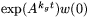 $\mbox{exp}(A^{k_{g}t})w(0)$