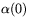 $\alpha(0)$