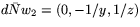 $d\bar{N}w_{2}=(0,-1/y,1/z)$