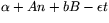 $\alpha+An+bB-\epsilon t$