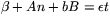 $\beta+An+bB=\epsilon t$