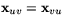 $\mathbf x_{uv}=\mathbf x_{vu}$
