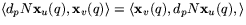 $\langle
 d_{p}N\mathbf x_{u}(q),\mathbf x_{v}(q)\rangle =\langle \mathbf
 x_{v}(q), d_{p}N\mathbf x_{u}(q),\rangle$