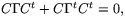 $C\Gamma C^{t}+C\Gamma^{t}C^{t}
 =0,$