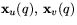 $\mathbf x_{u}(q),\,\mathbf
 x_{v}(q)$