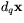 $d_{q}\mathbf x$