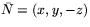 $\bar{N}=(x,y,-z)$