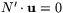 $N'\cdot \mathbf u=0$