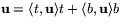 $\mathbf u=\langle t,\mathbf u
 \rangle t 
 + \langle b,\mathbf u \rangle b$