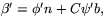 $\beta'=\phi'n+C\psi'b,$