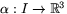 $\alpha:I\rightarrow\mathbb R^{3}$